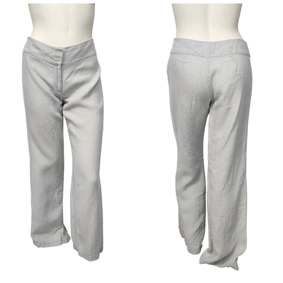 Eileen Fisher Pants - Eileen Fisher Linen Pants Women 8 Gray Wide Leg Minimalist Casual coastal
